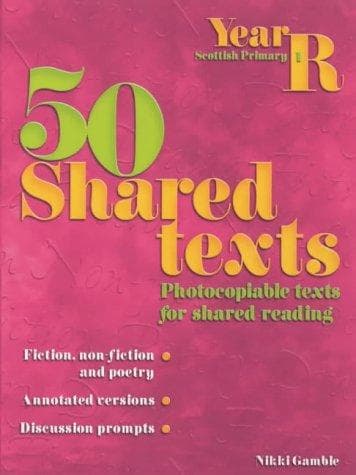 Tapa de 50 Shared Texts for Reception (50 Shared Texts)