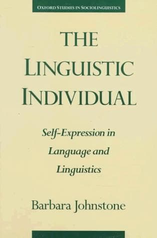 Tapa de The linguistic individual