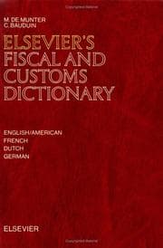 Tapa de Elsevier's fiscal and customs dictionary in four languages, English/American, French, Dutch, and German