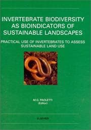 Tapa de Invertebrate Biodiversity as Bioindicators of Sustainable Landscapes