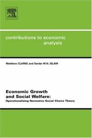 Tapa de Economic growth and social welfare