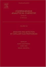 Tapa de Analysis and detection by capillary electrophoresis