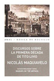 Tapa de Discursos Sobre La Primera Decada De Tito Livio (Obras Maestras Del Pensamiento)