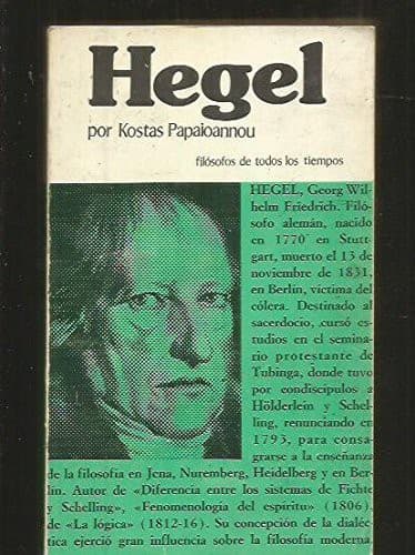 Tapa de Hegel [Paperback] by kostas_papaioannou