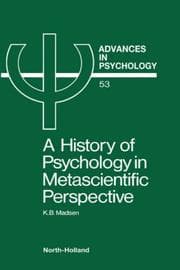 Tapa de ADVANCES IN PSYCHOLOGY V53 (Advances in Psychology)