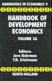 Tapa de Handbook of development economics