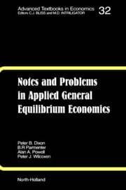 Tapa de Notes and problems in applied general equilibrium economics