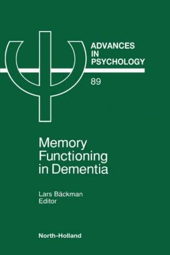 Tapa de Memory functioning in dementia