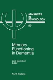 Tapa de Memory functioning in dementia
