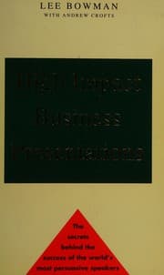 Tapa de High impact business presentations