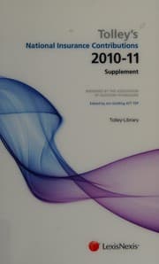Tapa de Tolley's national insurance contributions 2010-11