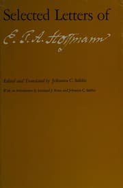 Tapa de Selected letters of E. T. A. Hoffmann