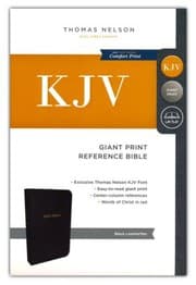 Tapa de KJV Reference Bible, Giant Print, Leather-Look (Black)