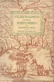 Tapa de Viejas polémicas sobre el nuevo mundo, en el umbral de una conciencia americana