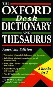 Tapa de The Oxford desk dictionary and thesaurus