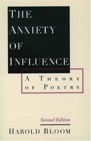 Tapa de The anxiety of influence