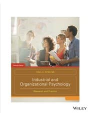 Tapa de Industrial and Organizational Psychology : Research and Practice, Seventh Edition