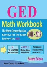 Tapa de GED Math Workbook 2018 - 2019