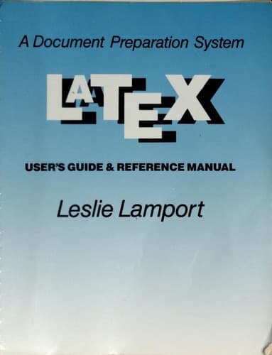 Tapa de Latex Document Preparation System Users