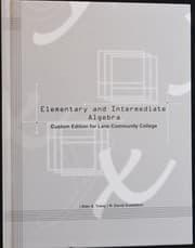 Tapa de Elementary and Intermediate Algebra; Custom Edition for Lane Community College