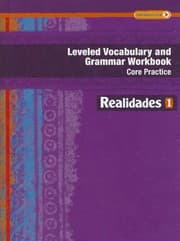 Tapa de REALIDADES 2014 LEVELED VOCABULARY AND GRAMMAR WORKBOOK LEVEL 1