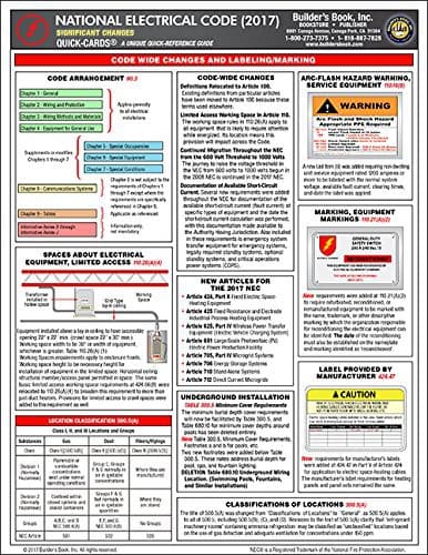 Tapa de 2017 National Electrical Code  Significant Changes Quick-Card