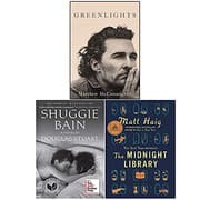 Tapa de Greenlights, Shuggie Bain and The Midnight Library 3 Books Collection Set