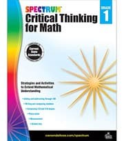 Tapa de Spectrum Grade 1 Critical Thinking for Math Workbook—State Standards for 1st Grade Addition and Subtraction With Answer Key for Homeschool or Classroom