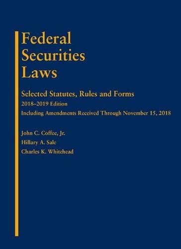 Tapa de Federal Securities Laws