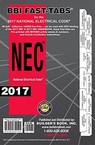 Tapa de 2017 National Electrical Code NEC Softcover Tabs