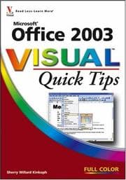 Tapa de Microsoft Office 2003 Visual Quick Tips