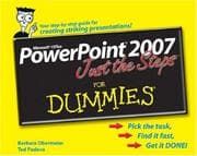 Tapa de PowerPoint 2007 Just the Steps For Dummies