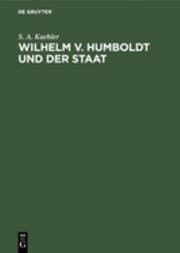 Tapa de Wilhelm V. Humboldt und der Staat