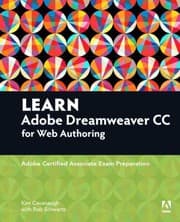 Tapa de Learn Adobe Dreamweaver CC for Web Authoring