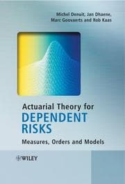 Tapa de Actuarial theory for dependent risks