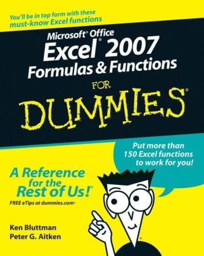 Tapa de Microsoft Office Excel 2007 Formulas & Functions For Dummies (For Dummies (Computer/Tech))