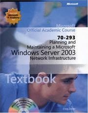 Tapa de 70-293 Planning and Maintaining a Microsoft Windows Server 2003 Network Infrastructure Package