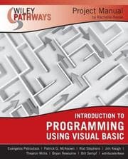 Tapa de Introduction to programming using Visual Basic project manual