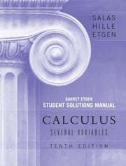Tapa de Student Solutions Manual to Accompany Calculus