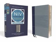 Tapa de NIV Study Bible, Fully Revised Edition, Personal Size, Leathersoft, Navy/Blue, Red Letter, Comfort Print
