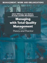 Tapa de Managing with total quality management