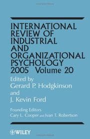 Tapa de International Review of Industrial and Organizational Psychology 2005