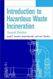 Tapa de Introduction to hazardous waste incineration