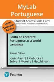 Tapa de MyLab Portuguese with Pearson EText -- Access Card -- for 2020 Release -- for Ponto de Encontro