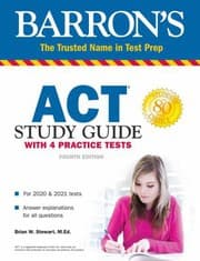 Tapa de ACT Study Guide with 4 Practice Tests