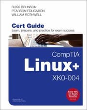 Tapa de CompTIA Linux+ XK0-004 Cert Guide