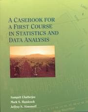 Tapa de A casebook for a first course in statistics and data analysis