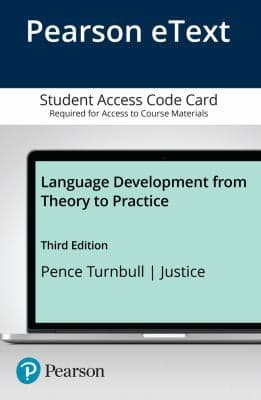 Tapa de Language Development from Theory to Practice, Enhanced Pearson EText -- Access Card