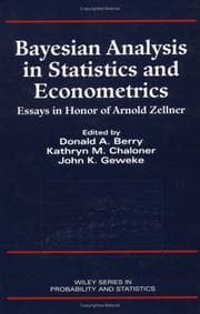 Tapa de Bayesian analysis in statistics and econometrics