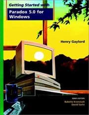 Tapa de Getting started with Paradox 5.0 for Windows